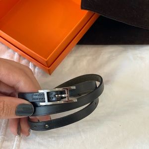 AUTHENTIC Hermes Hali 3 wrap leather bracelet W original bag & box. Never worn!